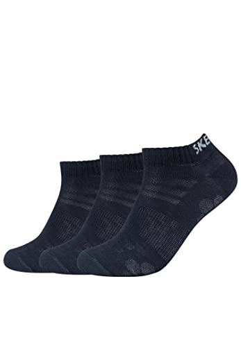 Skechers Unisex Sneaker Socken, 3er Pack - Basic Kurzsocken, Mesh Ventilation Marine 35-38 von Skechers