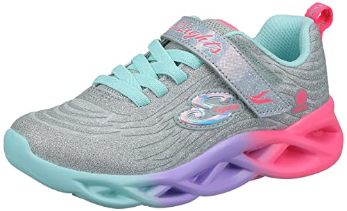 Skechers 302325l Smlt Sneaker, Silbernes Netzgewebe mit Mehreren Zierteilen, 33 EU Skechers 302325l Smlt Sneaker, Silbernes Netzgewebe mit Mehreren Zierteilen, 33 EU von Skechers