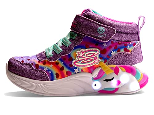 Skechers Unicorn Magical Dreame Sneaker, Silbernes Netzgewebe, synthetische Multi-Besätz, 33 EU von Skechers