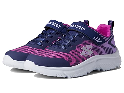 Skechers Mädchen 302478l Nvpk Sneaker, Navy Mesh Pink Trim, 27.5 EU von Skechers