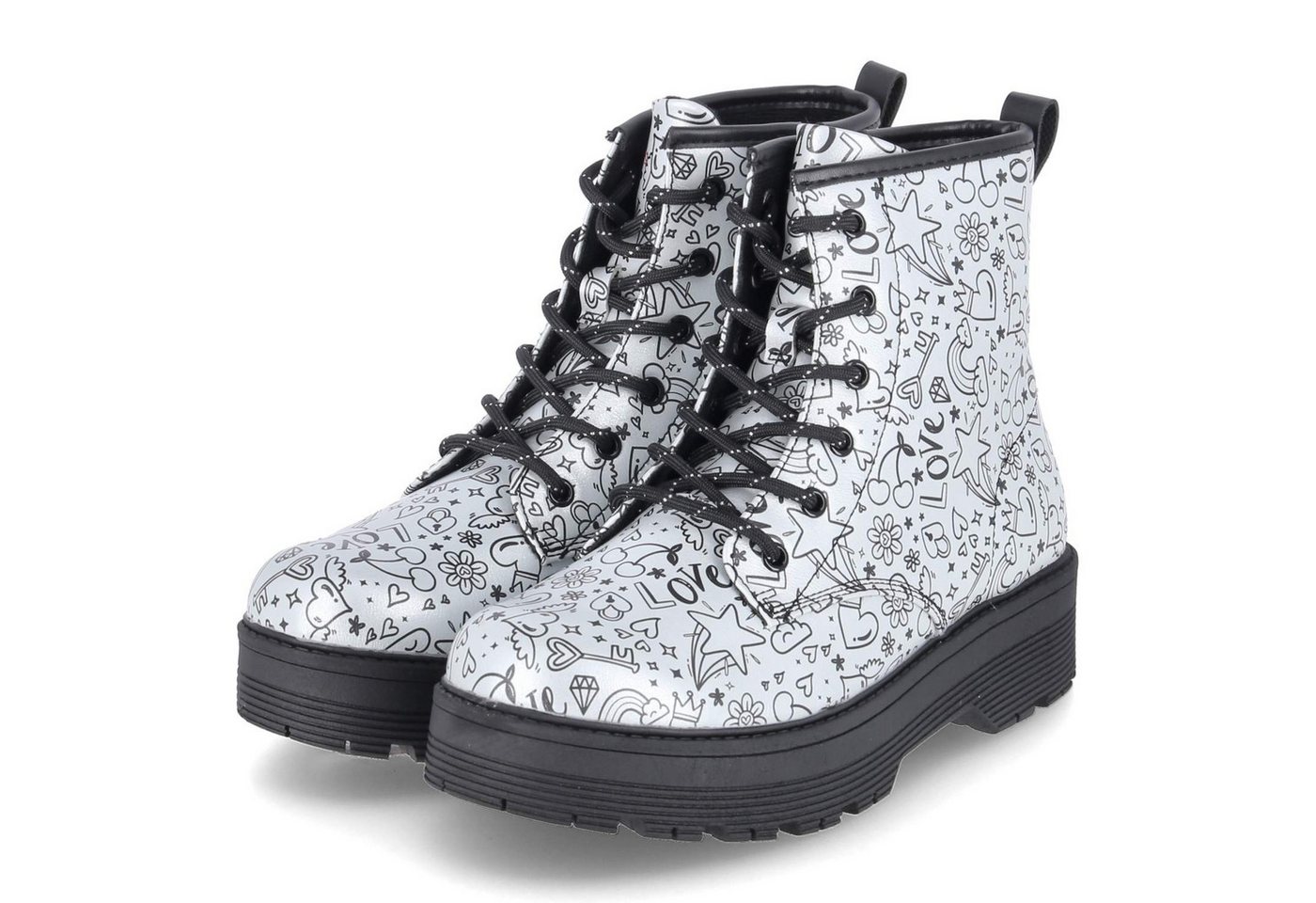 Skechers Skechers 303408L SLBK Mädchen Synthetik silber/platin Winterstiefel von Skechers