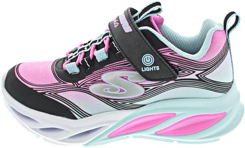 Skechers 303712L BKMT Slipper Textil & Synthetik Mädchen in schwarz-Kombi - Gr. 33 von Skechers