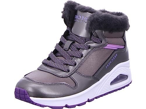 Skechers 310518L Gun Sneaker, Gunmetal Pu/Lav Trim, 27.5 EU von Skechers