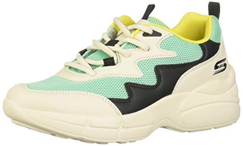 Skechers 33122 Damen-Sneaker mit Schnürung, Memory-Schaum, Popsicle, Natürliches Aqua-Weiß, 40 EU von Skechers