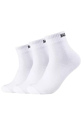 Skechers 3PPK Unisex Mesh Ventilation Quarter Socks SK42017-1000, Unisex socks, White, EU von Skechers