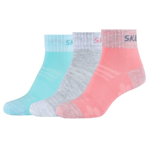 Skechers 3PPK Wm Mesh Ventilation Quarter Socks SK42022-3060, Girl socks, multicolour, 35-38 EU von Skechers