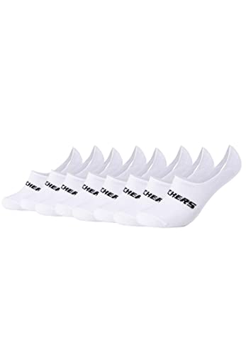 Skechers 4 Paar Unisex Footies Mesh Ventilation Socken SK44008, Farbe:White, Socken & Strümpfe:39-42 von Skechers