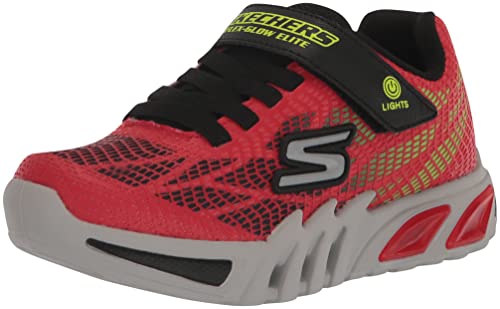 Skechers 400137L RDBK Sneaker, Red Synthetic/Black & Yellow Trim, 28 EU von Skechers