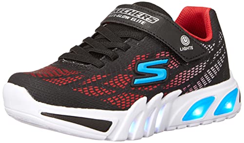 Skechers 400137l BKRB Sneaker, schwarzer synthetischer Stoff mit rotem und blauem Rand, 21 EU von Skechers