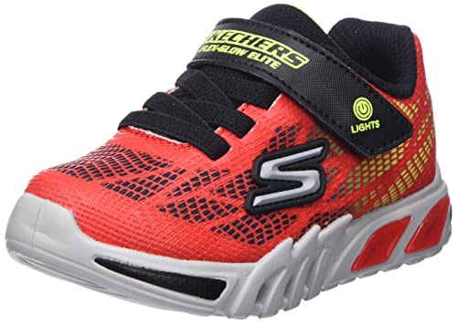 Skechers 400137n Rdbk Sportschuhe, Rot, synthetisch, schwarz, gelber Rand, 21 EU von Skechers