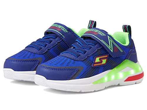 Skechers 401660L NVLM Sneaker, Navy Textile/Lime & Red Trim, 33 EU von Skechers