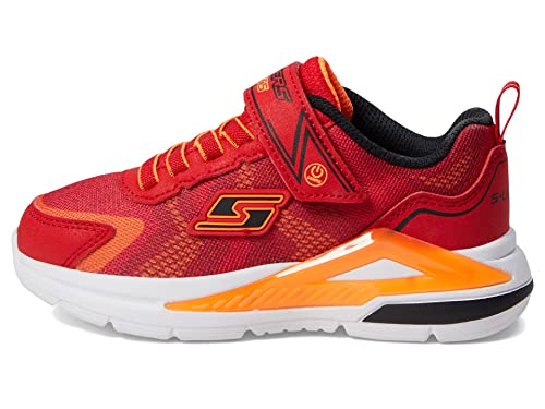 Skechers 401660L RDOR Sneaker, Red Textile/Orange & Black Trim, 32 EU von Skechers