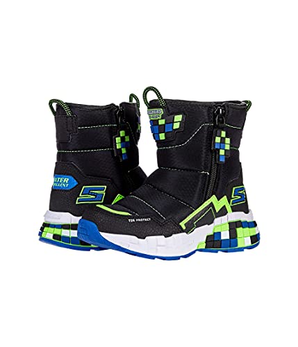 Skechers Mega Craft Cuboforce, Stivali Alti, Black/Blue Lime, 28.5 EU von Skechers