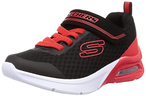 Skechers MICROSPEC MAX-GORVIX Sneakers,Sports Shoes, Black Textile/Red Trim, 30 EU von Skechers