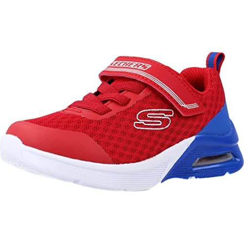 Skechers 403773l Rdbl Sneaker, Rotes Textilgewebe, Blaue, silberfarbene Zierteile, 33 EU von Skechers