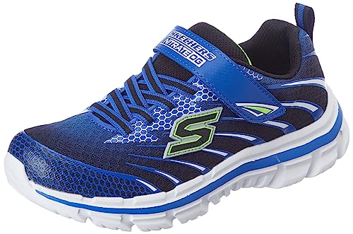 Skechers 403900L RYBK Sneaker, Royal & Black Textile/Silver & Lime Trim, 27.5 EU von Skechers