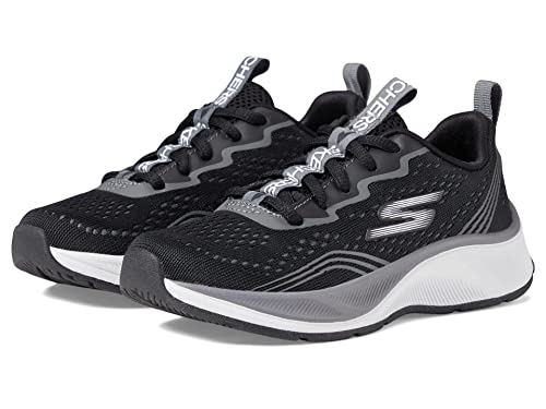 Skechers 403951l Bkcc Sneaker, Schwarzer Stoff, anthrazit, weißer Rand, 30 EU von Skechers