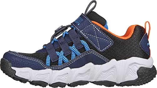 Skechers 406423L NVOR Sneaker, Marineblauer Synthetikstoff Besatz in Orange und Blau, 27.5 EU von Skechers