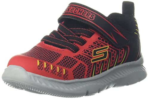 Skechers 407218n BKRD Sneaker, Schwarz/Rot/Synthetik/Gelb, 21 EU von Skechers