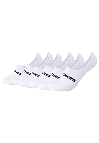 Skechers 6 Paar Unisex Footies Mesh Ventilation Socken SK44008, Farbe:White, Socken & Strümpfe:39-42 von Skechers