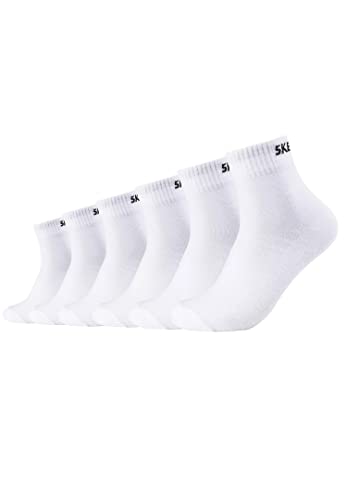 Skechers 6 Paar Unisex Quarter Socken SK42017, Farbe:White, Socken & Strümpfe:47-49 von Skechers