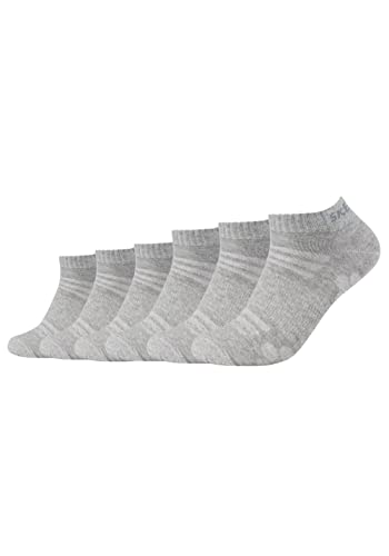 Skechers 6 Paar Unisex Sneaker Socken SK43022, Farbe:Light Grey Melange 3390, Socken & Strümpfe:35-38 von Skechers