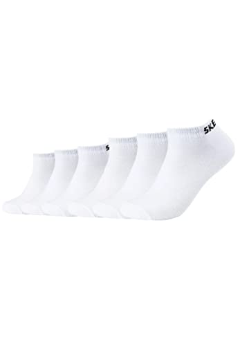 Skechers 6 Paar Unisex Sneaker Socken SK43022, Farbe:White, Socken & Strümpfe:43-46 von Skechers