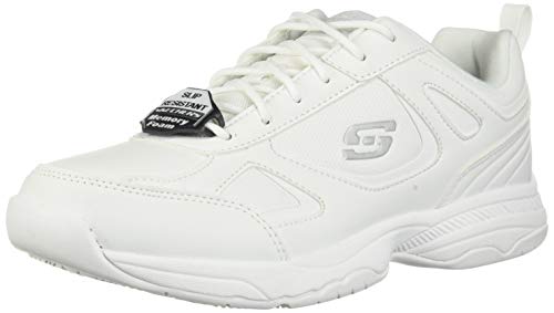 Skechers 77111 Men's Work Relaxed Fit: Dighton SR Shoe, White - 8.5 D US von Skechers