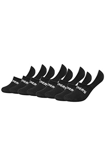 Skechers 8 Paar Unisex Footies Mesh Ventilation Socken SK44008, Farbe:Black, Socken & Strümpfe:43-46 von Skechers