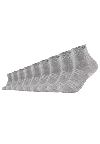 Skechers 9 Paar Unisex Quarter Socken SK42017, Farbe:Light Grey Melange 3390, Socken & Strümpfe:35-38 von Skechers