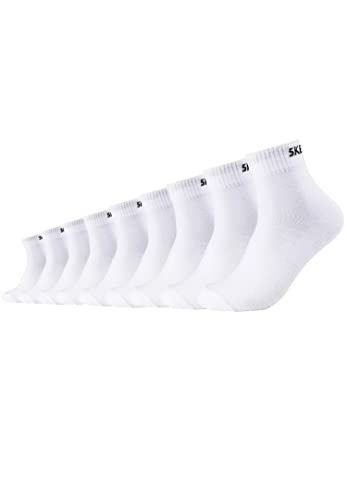 Skechers 9 Paar Unisex Quarter Socken SK42017, Farbe:White, Socken & Strümpfe:35-38 von Skechers