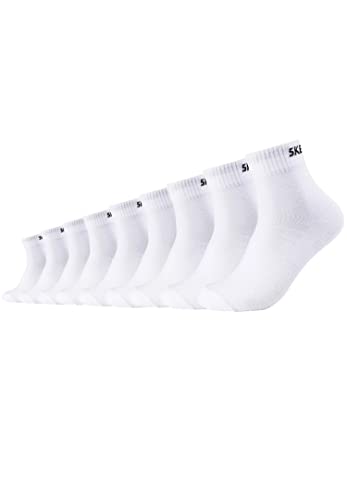Skechers 9 Paar Unisex Quarter Socken SK42017, Farbe:White, Socken & Strümpfe:39-42 von Skechers