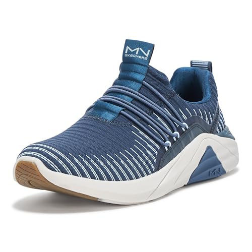 Skechers Men's A Linear 2.0-Holtz Sneaker, Marineblau, 43 EU von Skechers