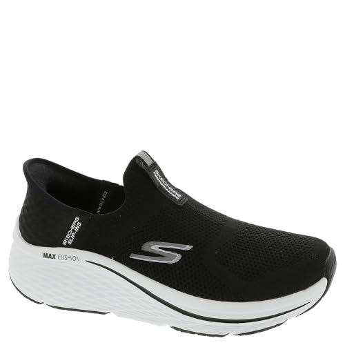 Skechers Damen Max Cushioning Elite 2.0 Eternal Hands Free Slip-in-Sneaker Running, Sports Shoes, Black Textile/White Trim, 37 EU von Skechers