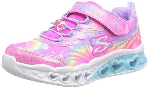 Skechers Flutter Heart Lights Groovy Swirl Wanderstiefel, Rosa, 27.5 EU von Skechers