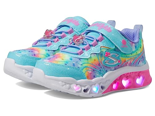 Skechers Flutter Heart Lights Groovy Swirl Wanderstiefel, Türkis, 34 EU von Skechers