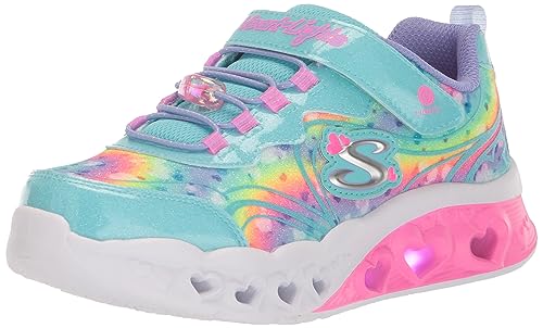 Skechers Flutter Heart Lights Groovy Swirl Wanderstiefel, Türkis, 34 EU von Skechers