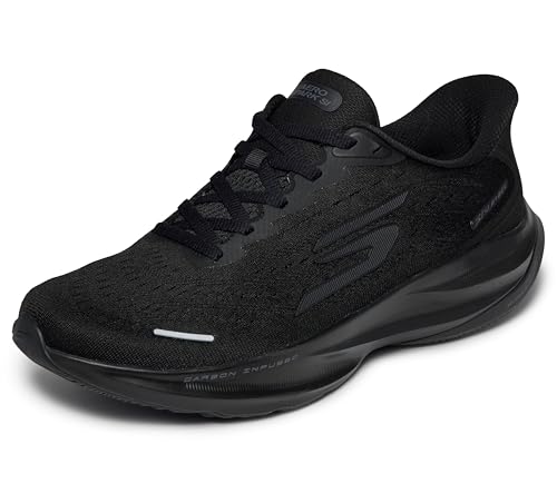 Skechers Aero Spark Herren-Sneaker, freihändig, Schwarz/Schwarz, Größe 45 von Skechers