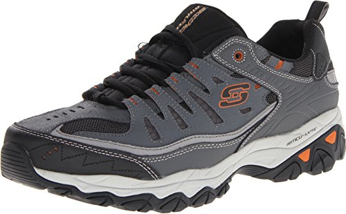 Skechers Herren Afterburn Memory-Foam Schnürschuh, anthrazit, 39.5 EU von Skechers