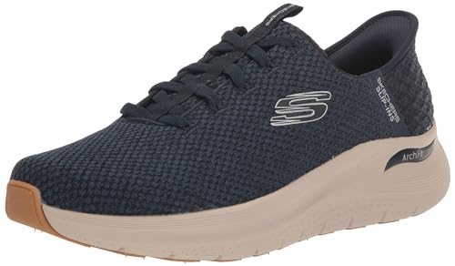 Skechers Herren-Slip-Ins: Arch Fit 2.0-Look Ahead Knit Lace Up Slip On Sneaker, Marineblau, 11.5 X-Wide von Skechers