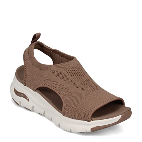 Skechers Damen-Strick-Sandalen Arch FIT-City Catch, Mokka, 39 EU von Skechers