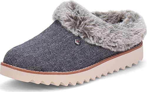 Skechers BOBS Damen Hausschuhe gefüttert Mountain Kiss - Foxy Foxtrot Blau, Schuhgröße:EUR 40 von Skechers