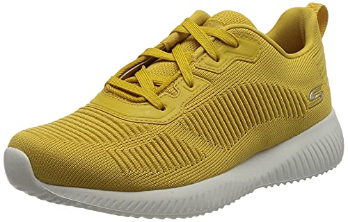 Skechers Damen BOBS Squad Tough Talk Sneaker, Yellow, 41 EU von Skechers