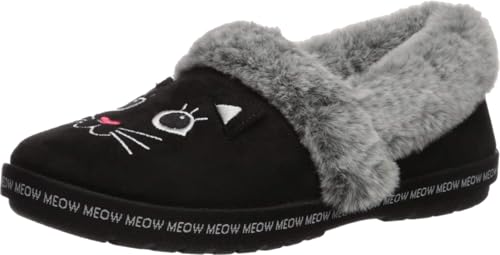 Skechers BOBS Damen Too Cozy-Meow Pajamas Slipper Hausschuh, Schwarz, 38.5 EU von Skechers