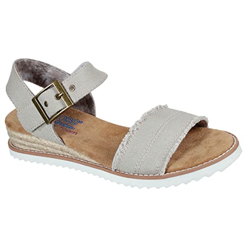 Skechers Damen Desert KISS Adobe Princess Sandals, Light Taupe Canvas, 41 EU von Skechers