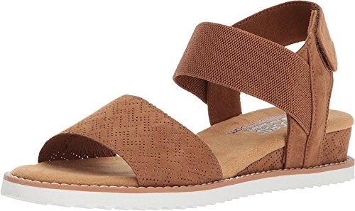 Skechers BOBS Women's Desert Kiss Sandal, Chestnut, 7 M US von Skechers