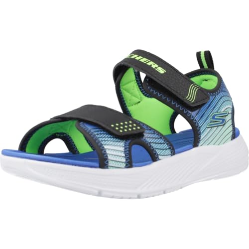 Skechers Baby-Jungen Microspec-Splash Flache Sandale, Black, 20 EU von Skechers