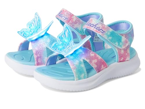 Skechers Baby-Mädchen Jumpsters Butterfly Brites Flache Sandale, Blue, 21 EU von Skechers