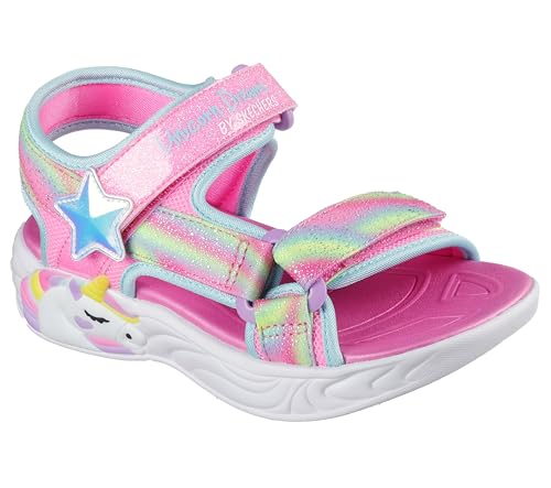 Skechers Unicorn Dreams Sandal, Babymädchen Flache Sandale, Pink, von Skechers