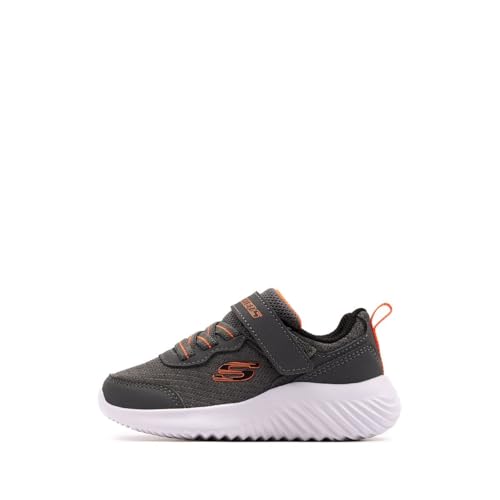 Skechers Bounder Techrox Sneaker, Gray Synthetic/Gray Textile/Black & Orang, 22 EU von Skechers